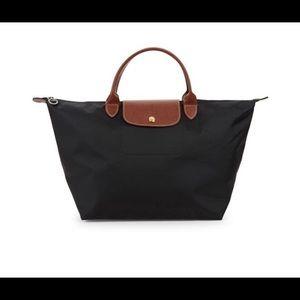 NEW Longchamp Medium Le Pliage Black Tote